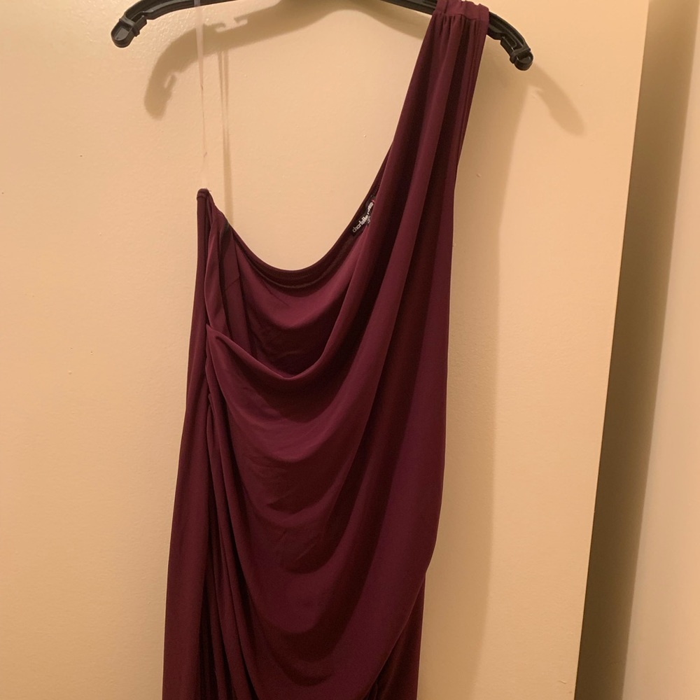 Charlotte Russe+ Eggplant One Shoulder Dress